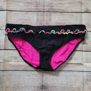 Profile by Gottex Black Colorful Bikini Bottoms